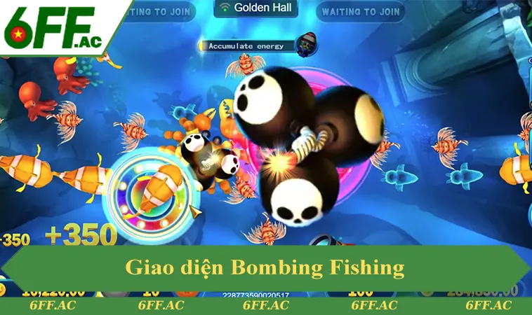 Giao diện Bombing Fishing trong game bắn cá 6FF