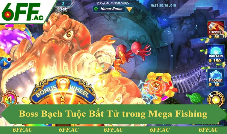 Boss Bạch Tuộc Bất Tử trong Mega Fishing nổ hũ hấp dẫn