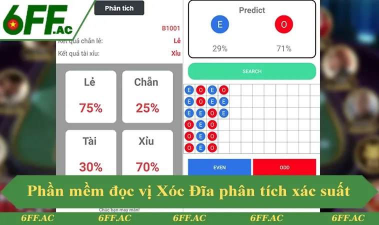 Phần mềm đọc vị Xóc Đĩa giúp phân tích xác suất ván cược online